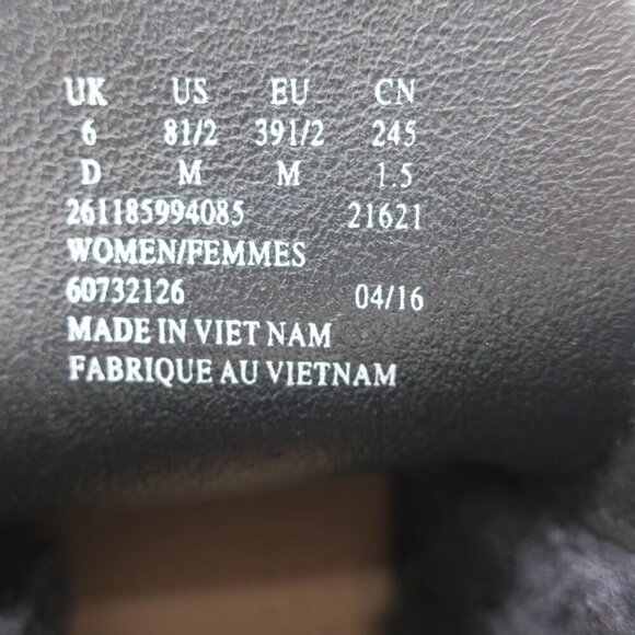 Clarks Desert Boots Wool Lined Fuzzy Black Suede Ankle Chukka Lace-up Womens 8.5 - Picture 4 of 5